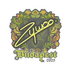 Sticker ZywOo Budapest 2025
