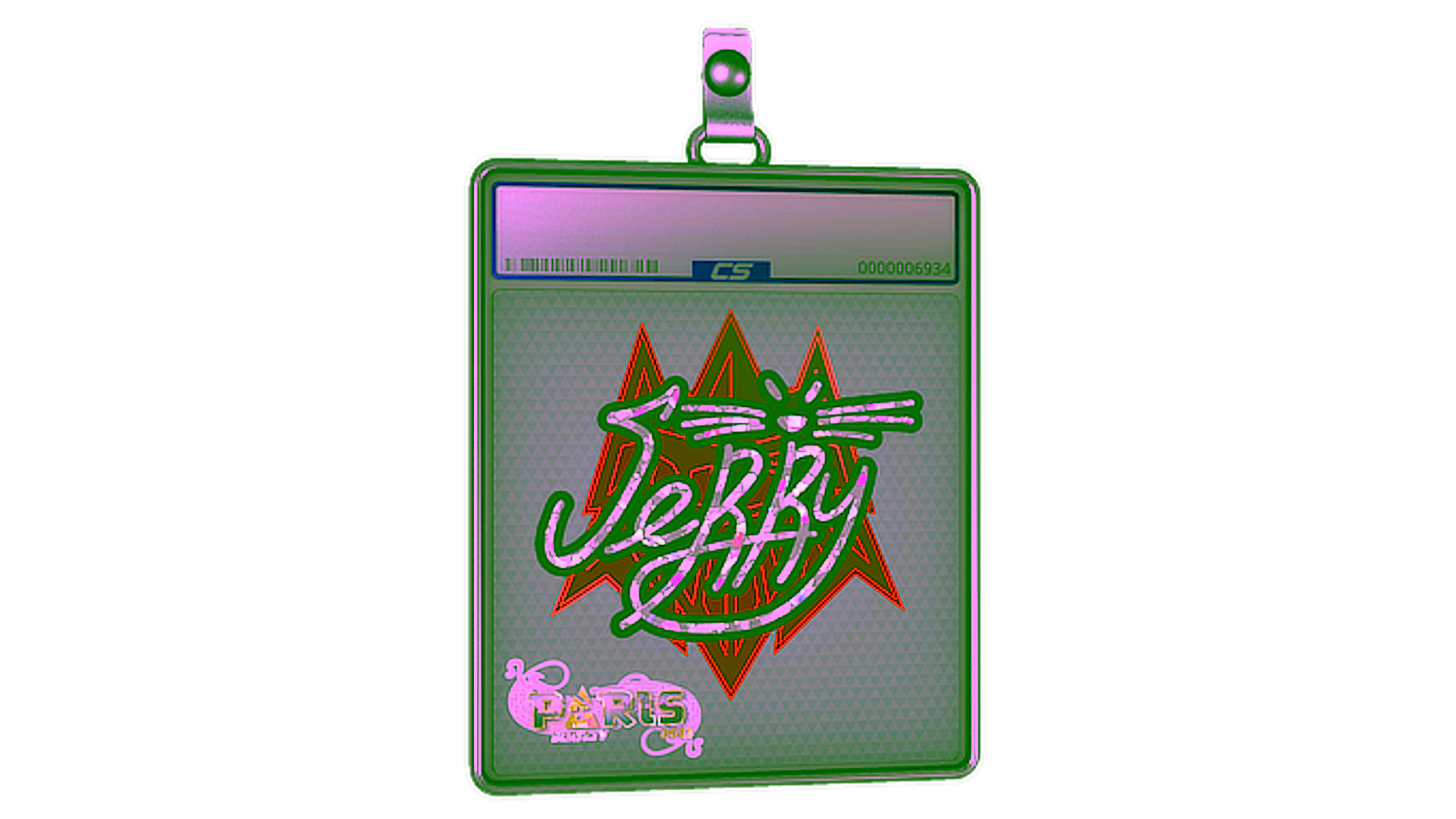 Visar för Sticker Slab | Jerry (Glitter) | Paris 2023