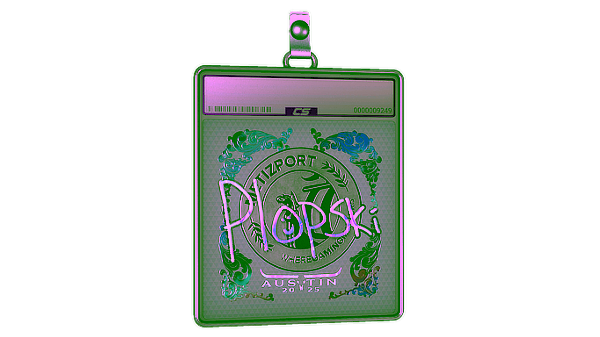 Display for Sticker Slab | Plopski (Holo) | Austin 2025