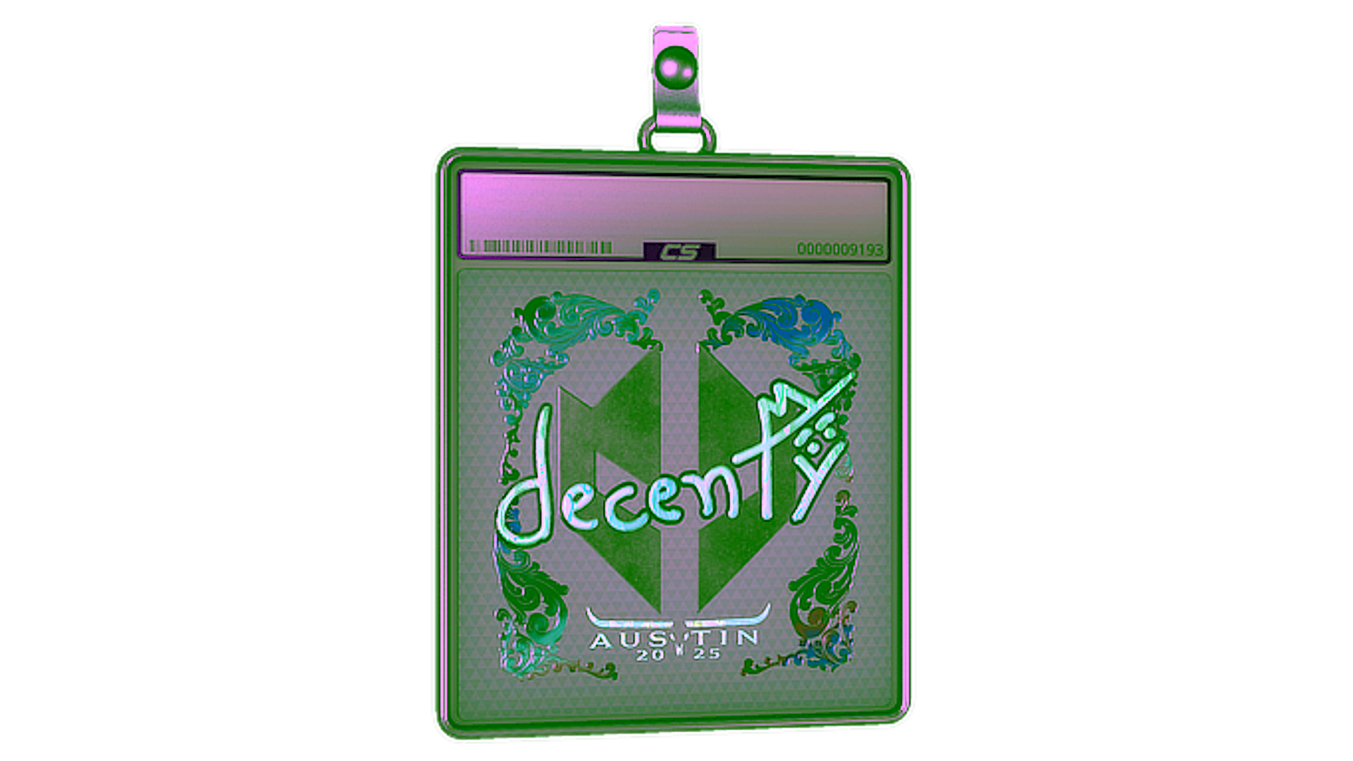 Sticker Slab | decenty (Holo) | Austin 2025 için görüntü