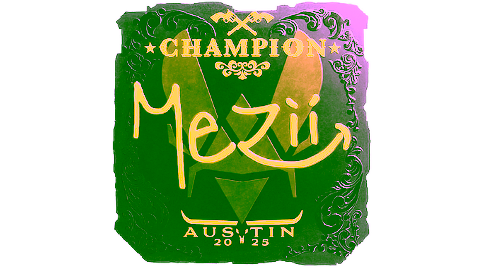 Display for Sticker | mezii (Foil, Champion) | Austin 2025
