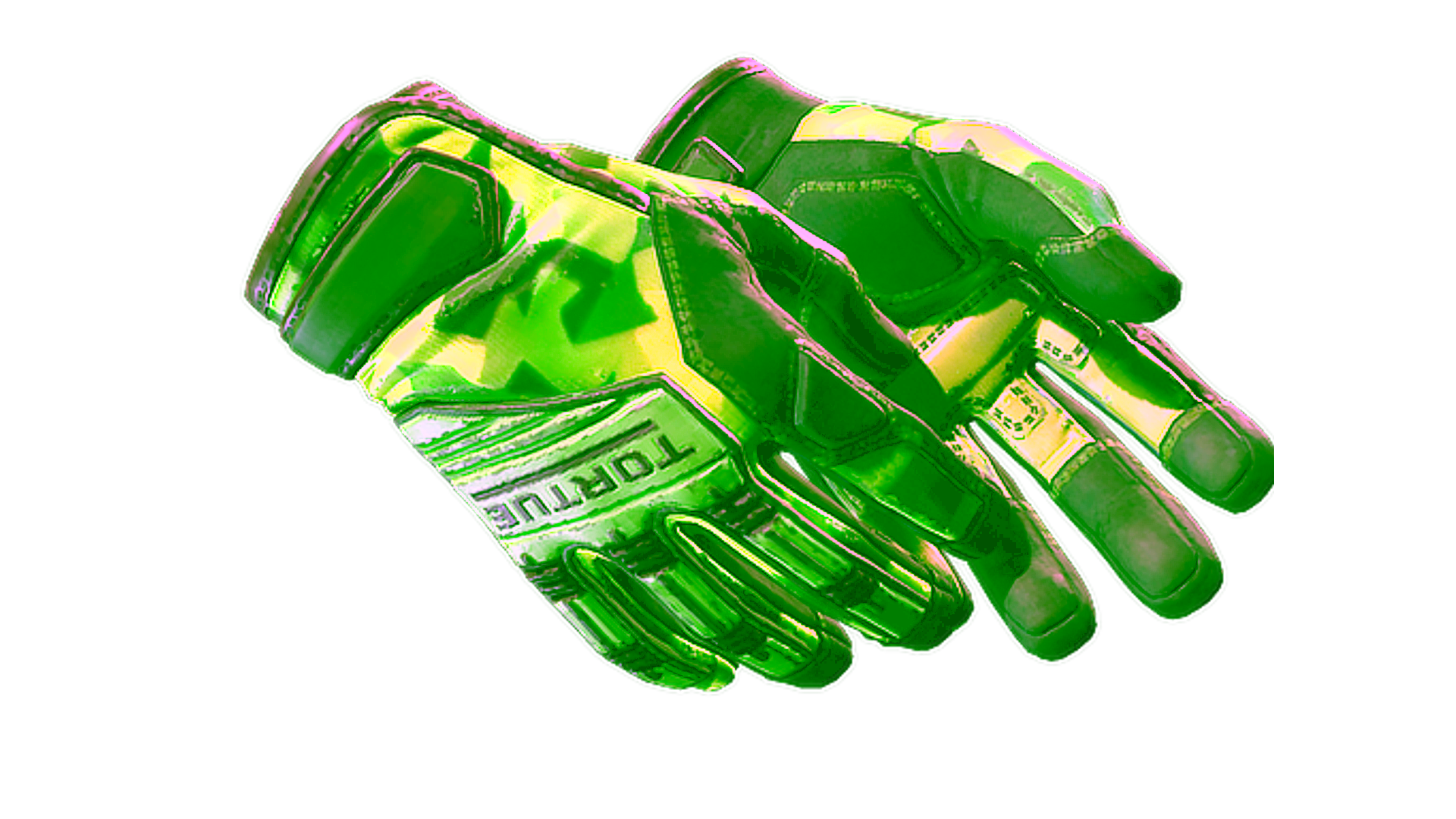 Display for ★ Specialist Gloves | Lime Polycam (Well-Worn)