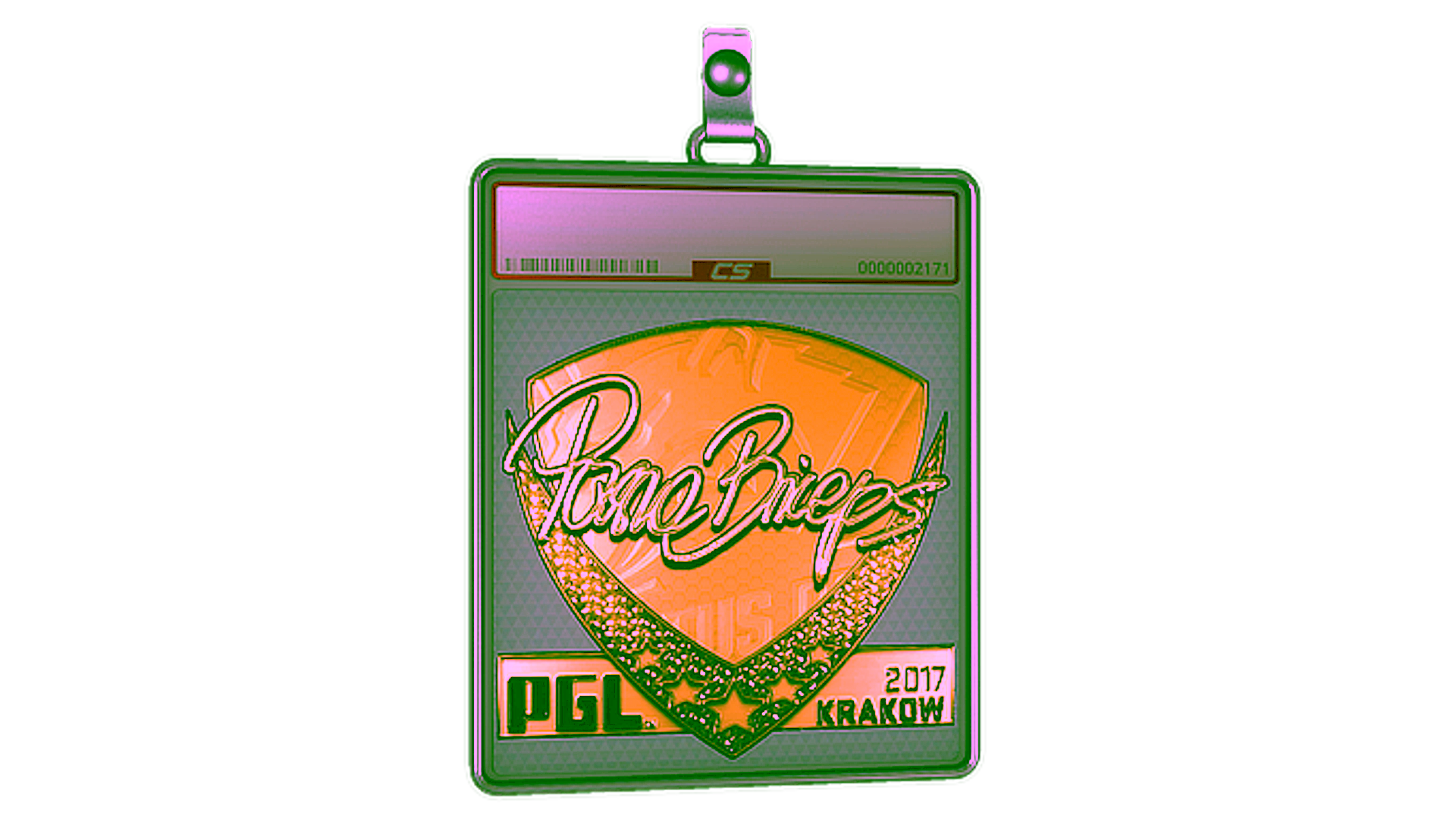 Display for Sticker Slab | pashaBiceps (Gold) | Krakow 2017