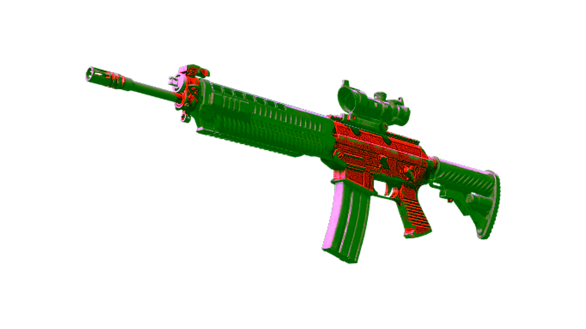 Display for Souvenir SG 553 | Candy Apple (Battle-Scarred)