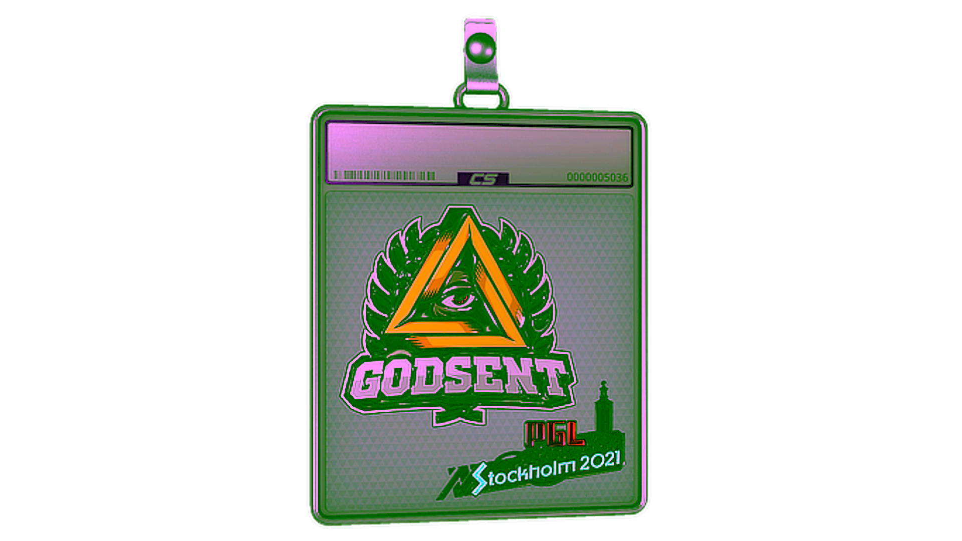 Display for Sticker Slab | GODSENT (Foil) | Stockholm 2021