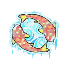 Sealed Graffiti Twin Koi