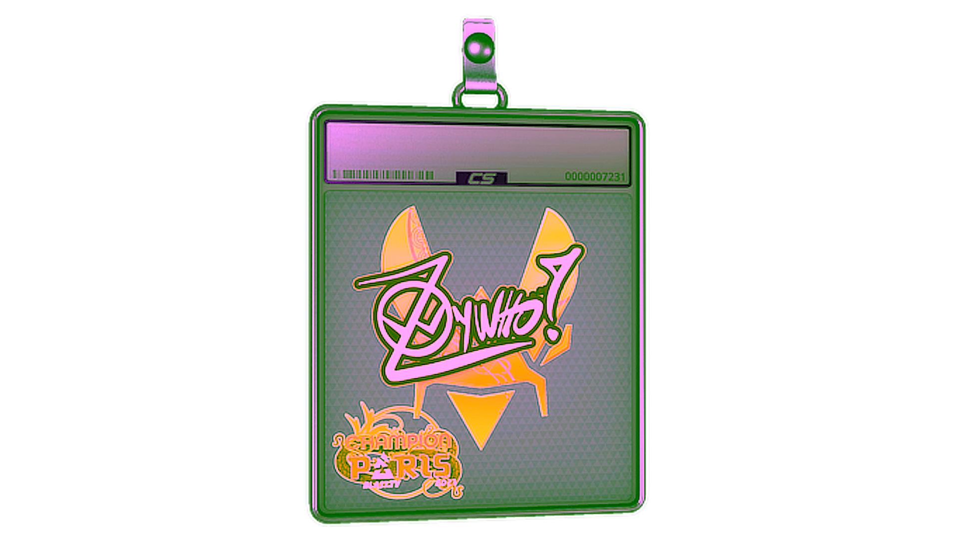 Display for Sticker Slab | ZywOo (Holo, Champion) | Paris 2023