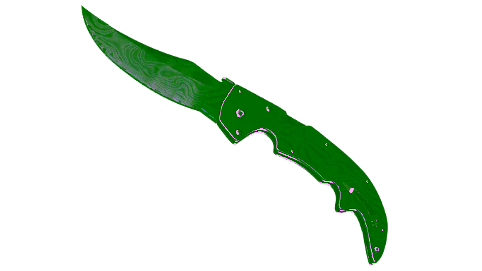 Display for ★ StatTrak™ Falchion Knife | Damascus Steel (Battle-Scarred)