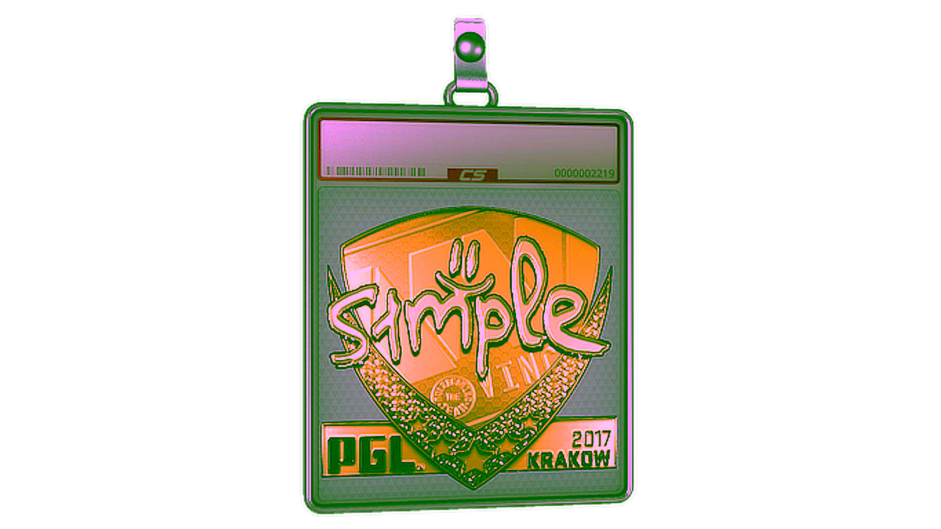 Дисплей для Sticker Slab | s1mple (Gold) | Krakow 2017