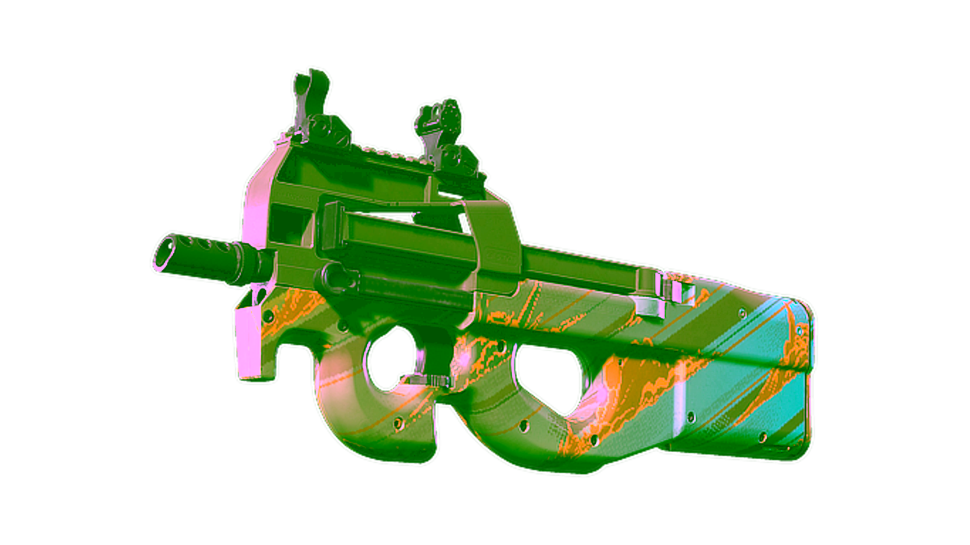 Display for Souvenir P90 | Mustard Gas (Minimal Wear)
