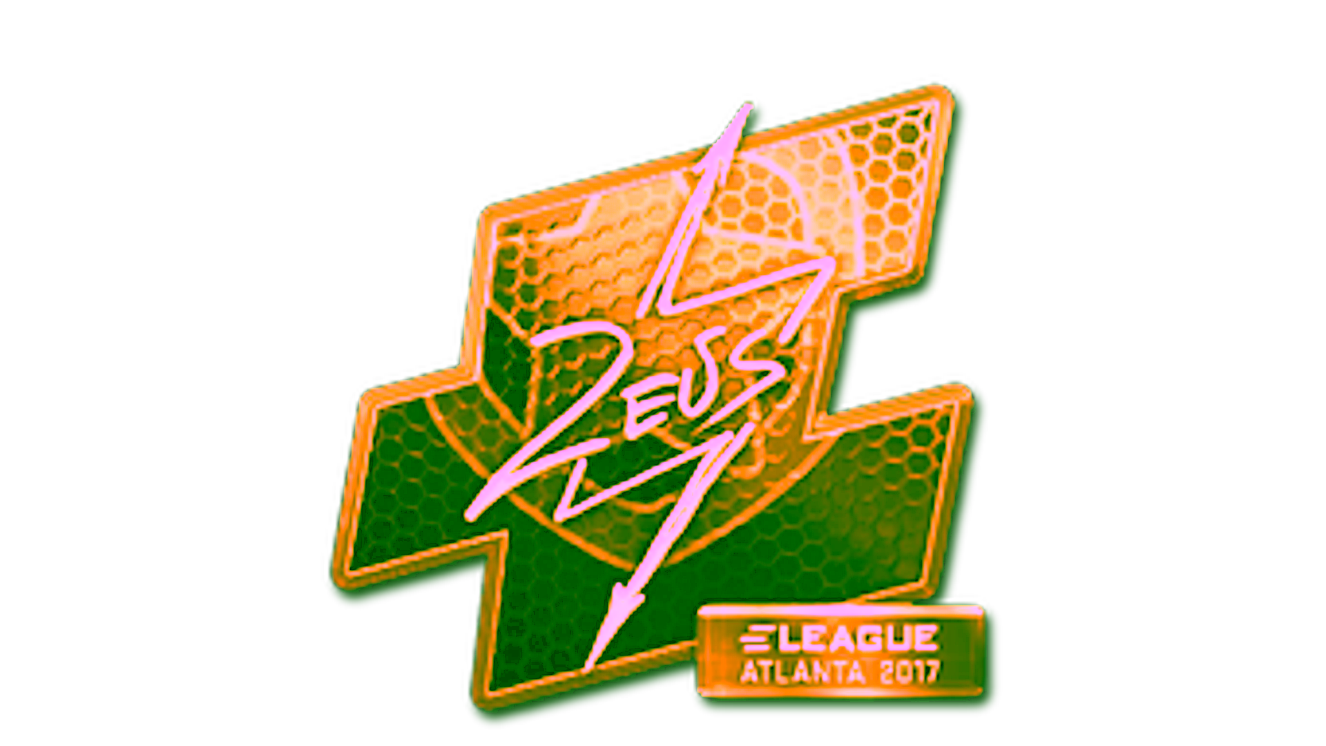 Display for Sticker | Zeus (Gold) | Atlanta 2017