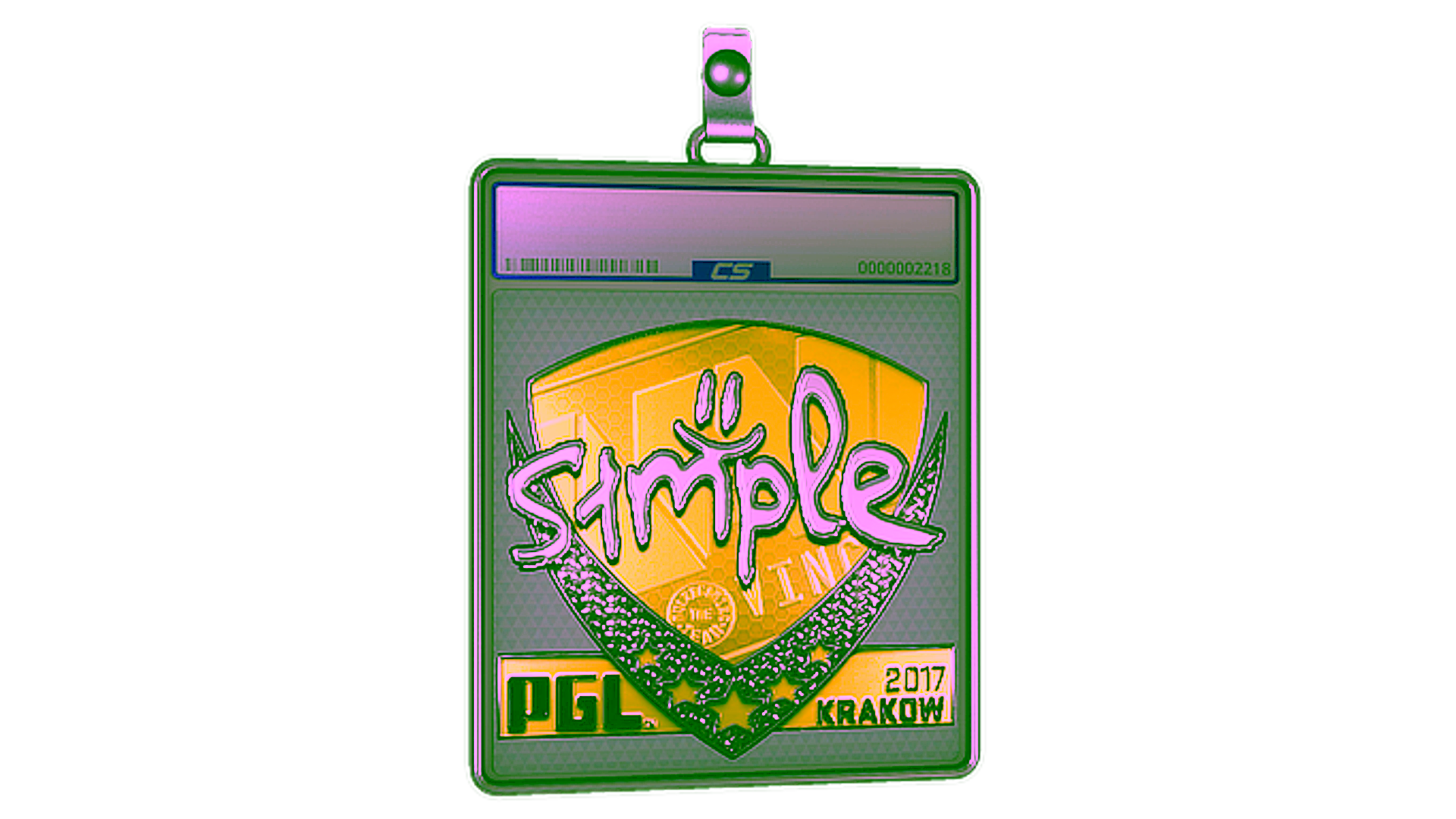 Дисплей для Sticker Slab | s1mple (Foil) | Krakow 2017
