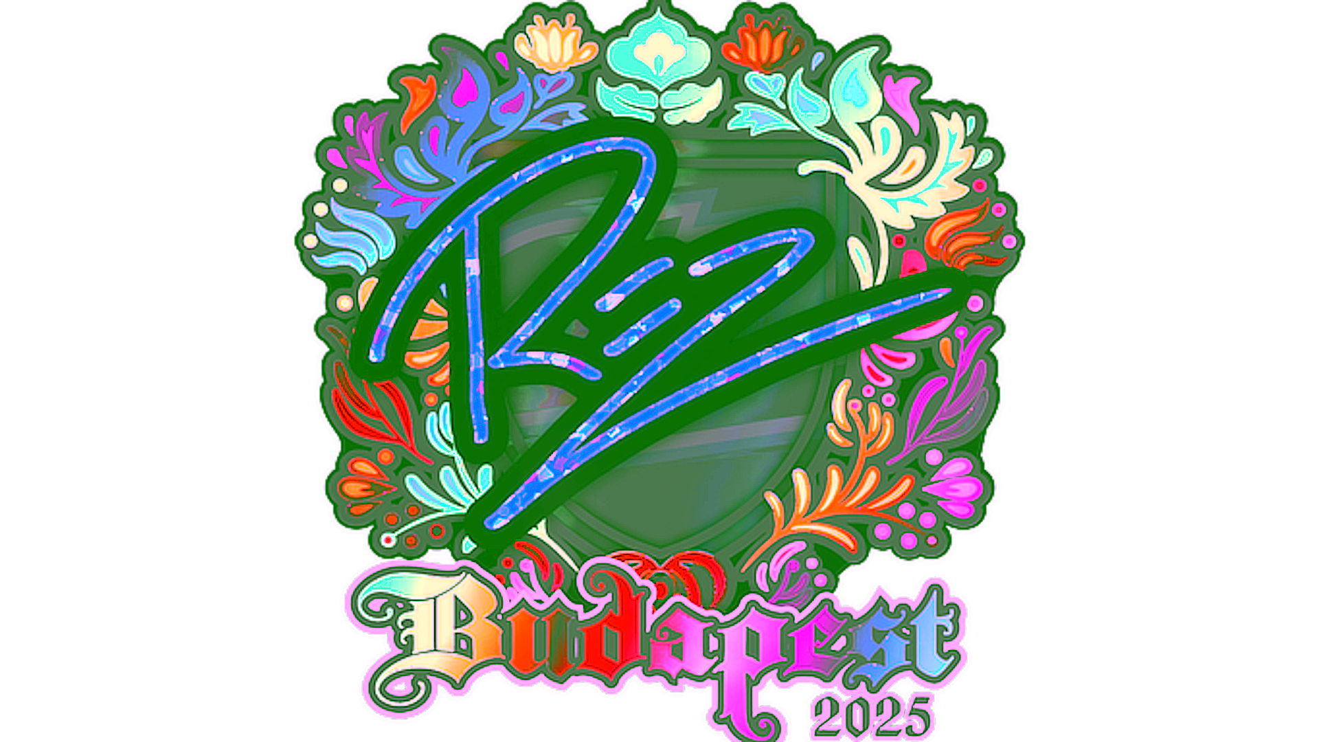 Display for Sticker | REZ (Holo) | Budapest 2025