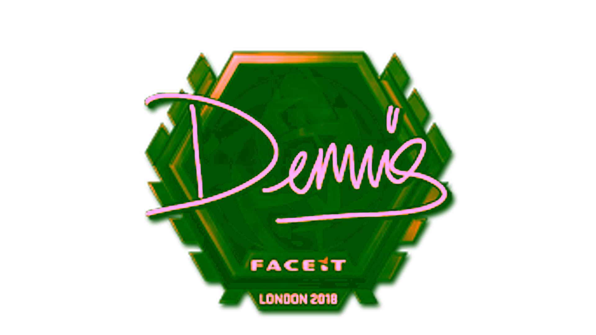 Display for Sticker | dennis (Gold) | London 2018