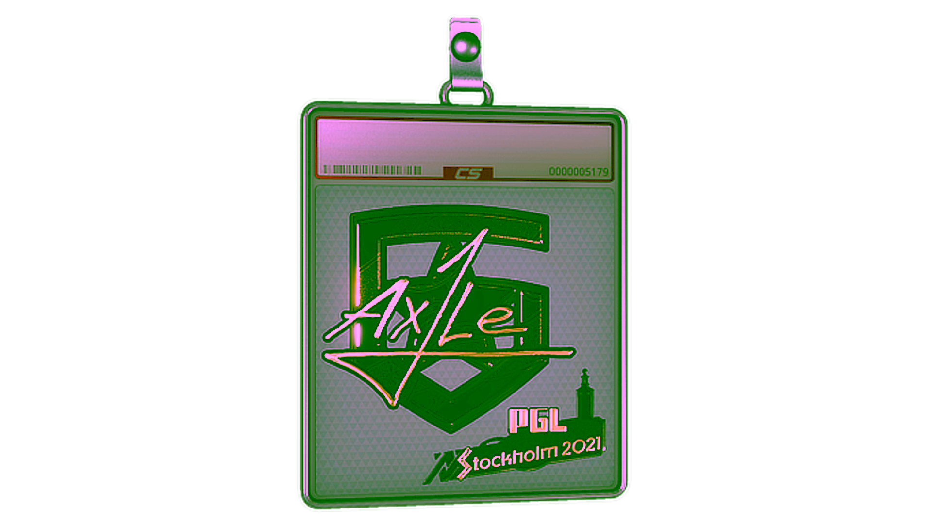 Display for Sticker Slab | Ax1Le (Gold) | Stockholm 2021