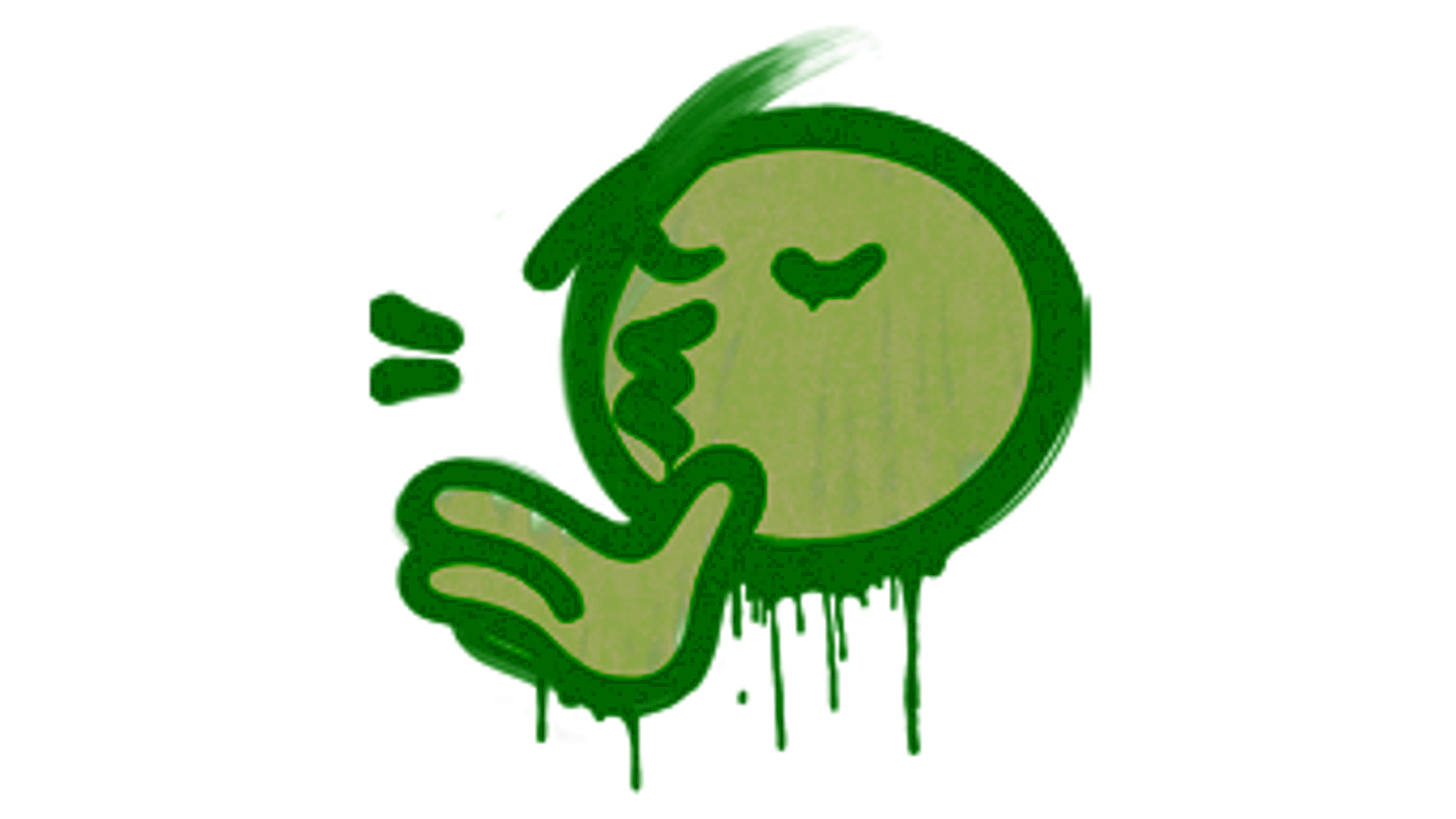 Display for Sealed Graffiti | Chef Kiss (Battle Green)