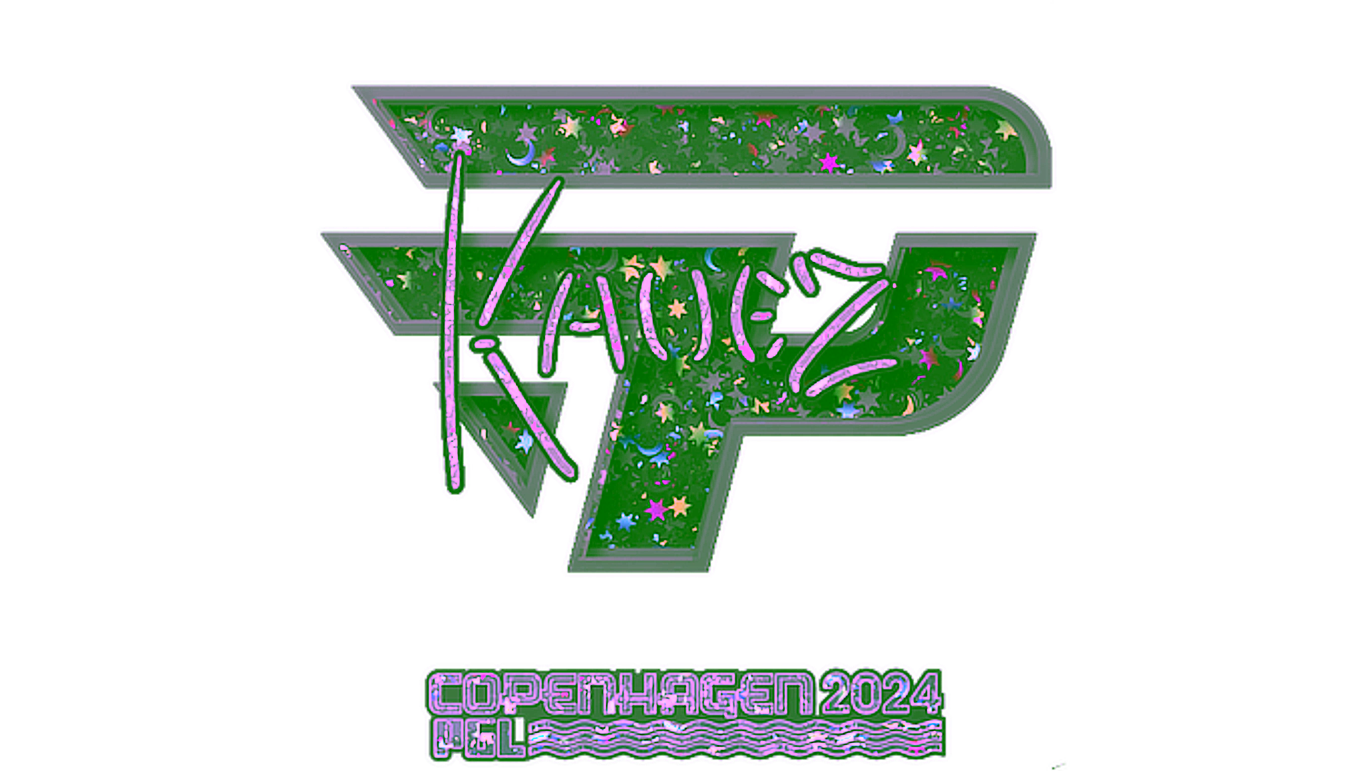 Display for Sticker | kauez (Glitter) | Copenhagen 2024