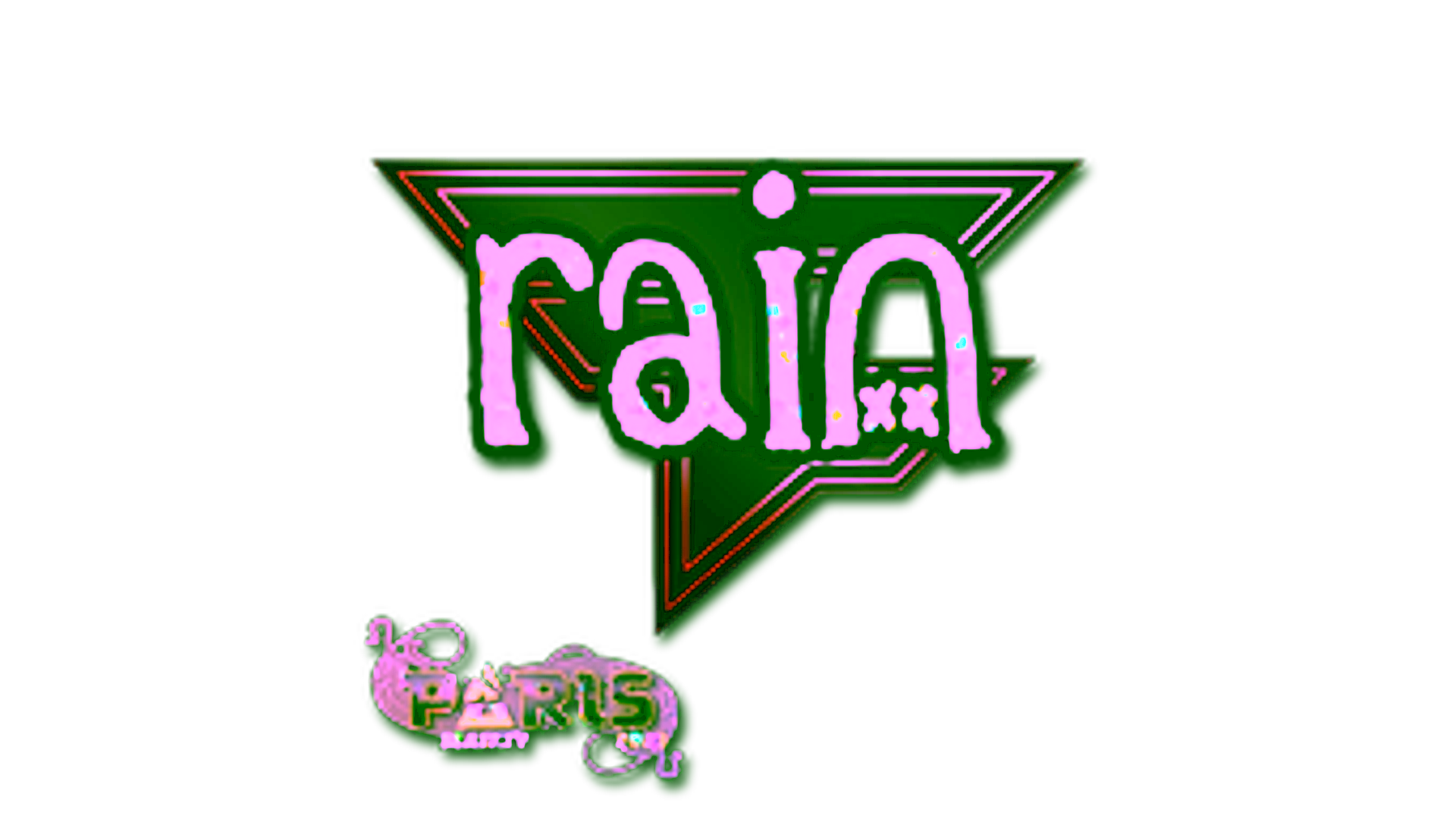 Display for Sticker | rain (Glitter) | Paris 2023