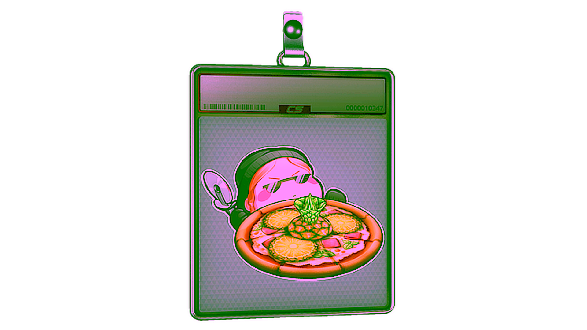 Display for Sticker Slab | Pineapple On Pizza (Lenticular)