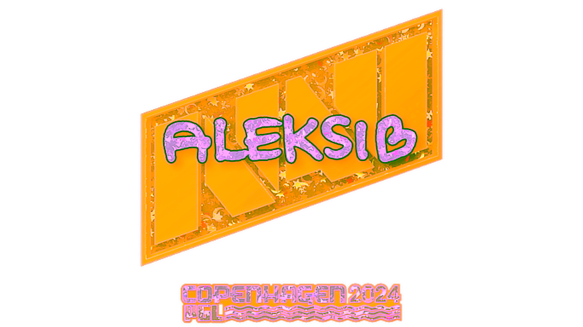 Display for Sticker | Aleksib (Glitter) | Copenhagen 2024