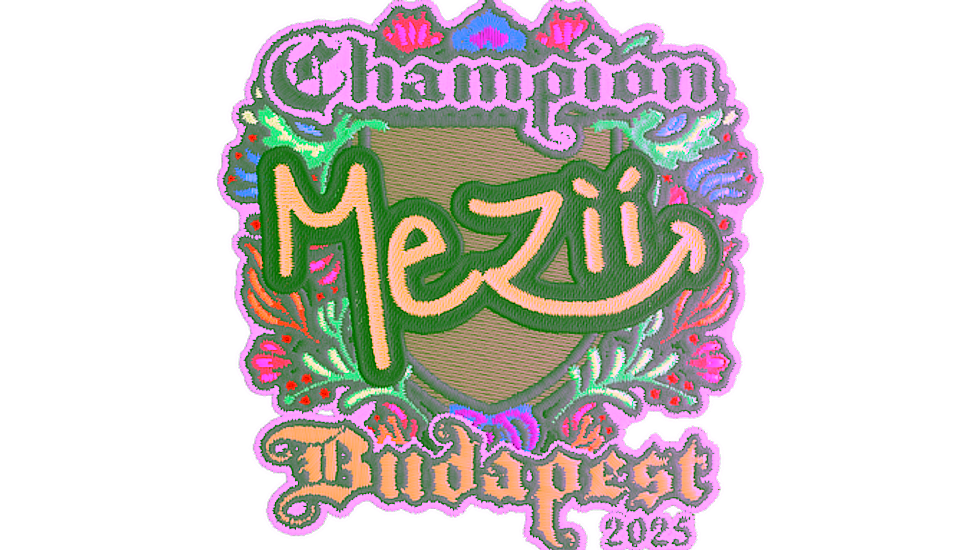 Display for Sticker | mezii (Embroidered, Champion) | Budapest 2025
