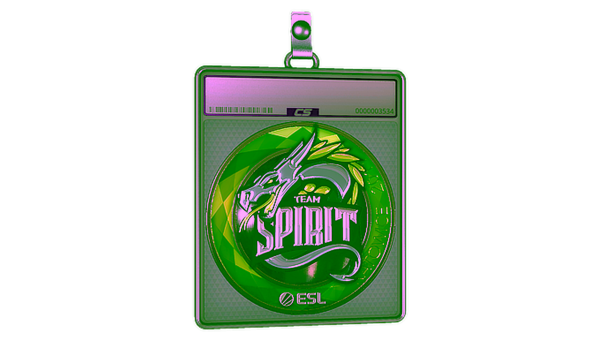 Display for Sticker Slab | Team Spirit (Foil) | Katowice 2019
