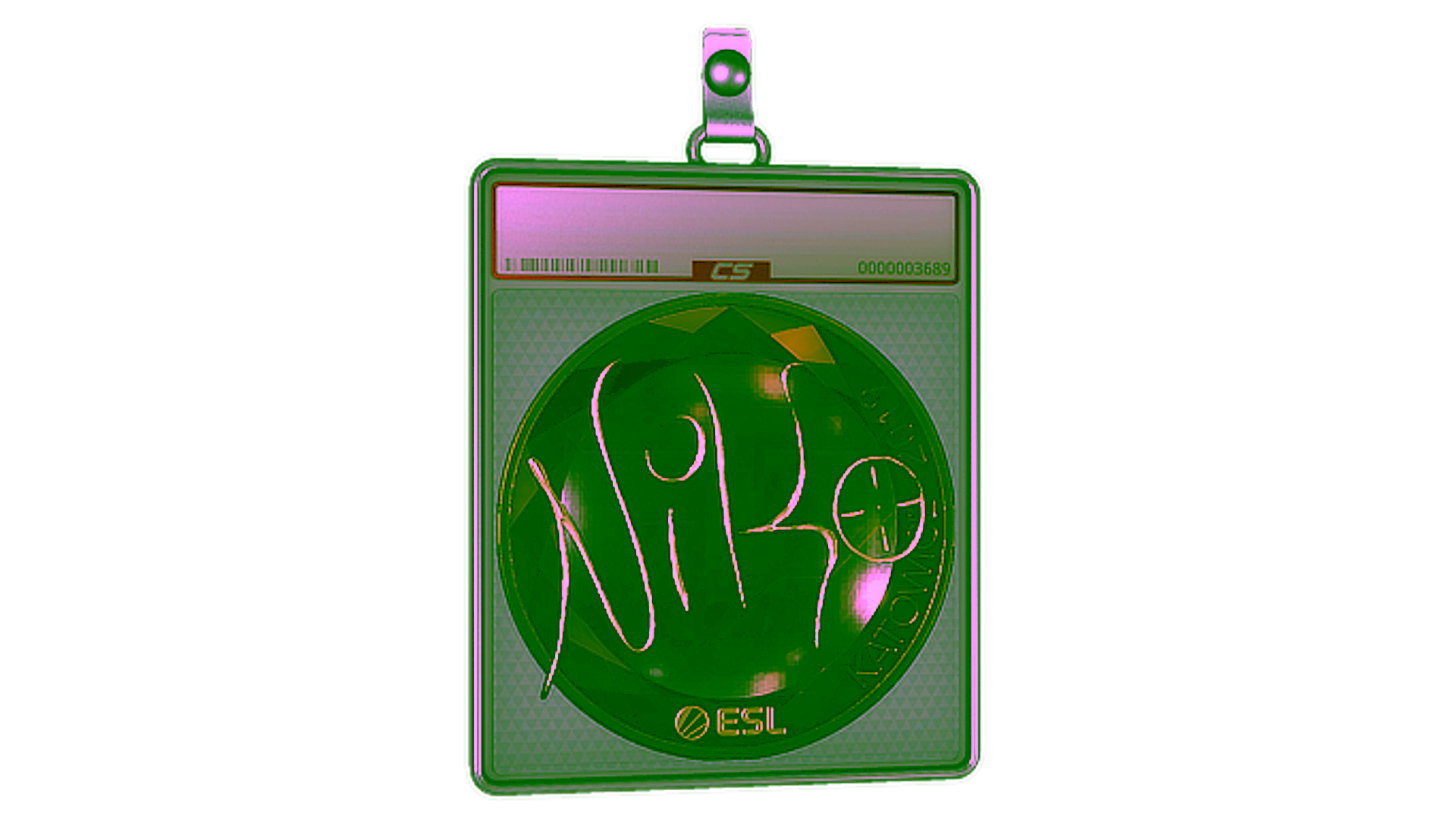 Display for Sticker Slab | NiKo (Gold) | Katowice 2019