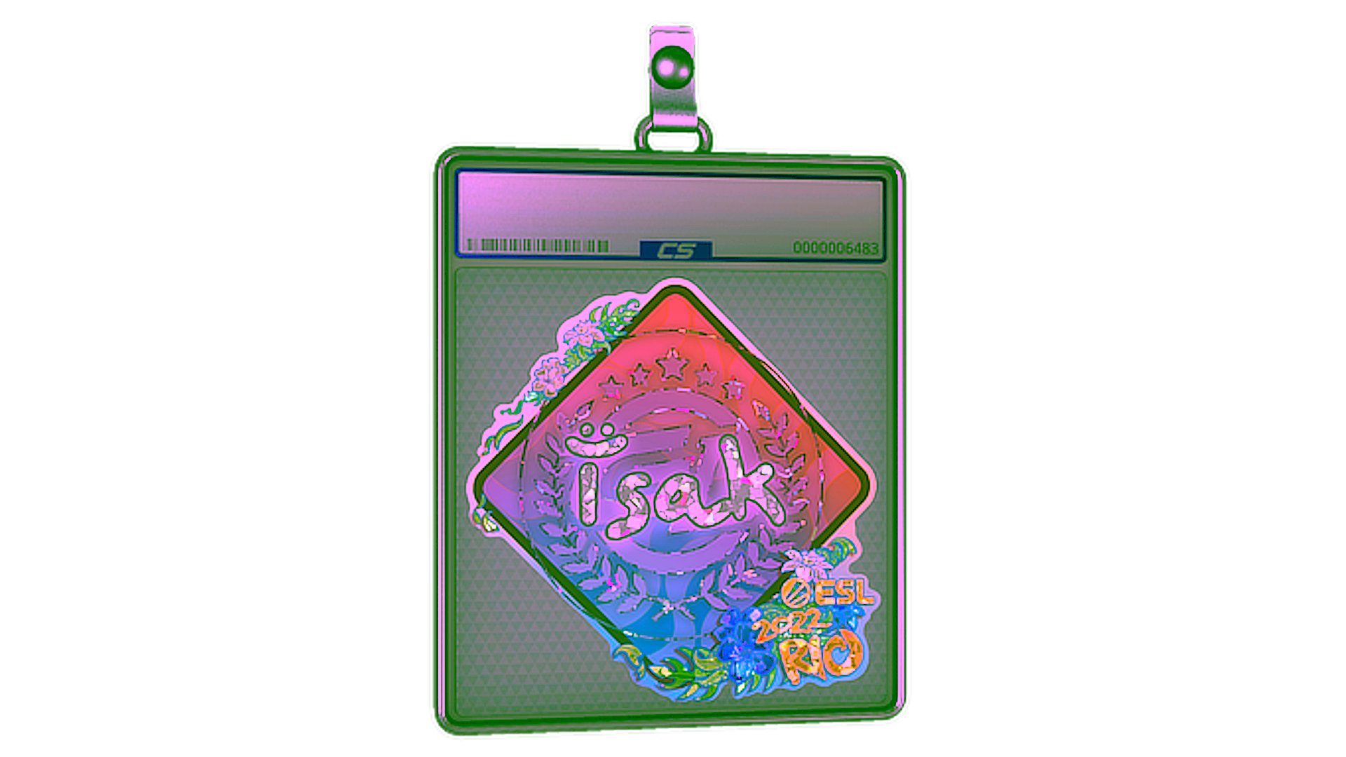 Visar för Sticker Slab | isak (Glitter) | Rio 2022