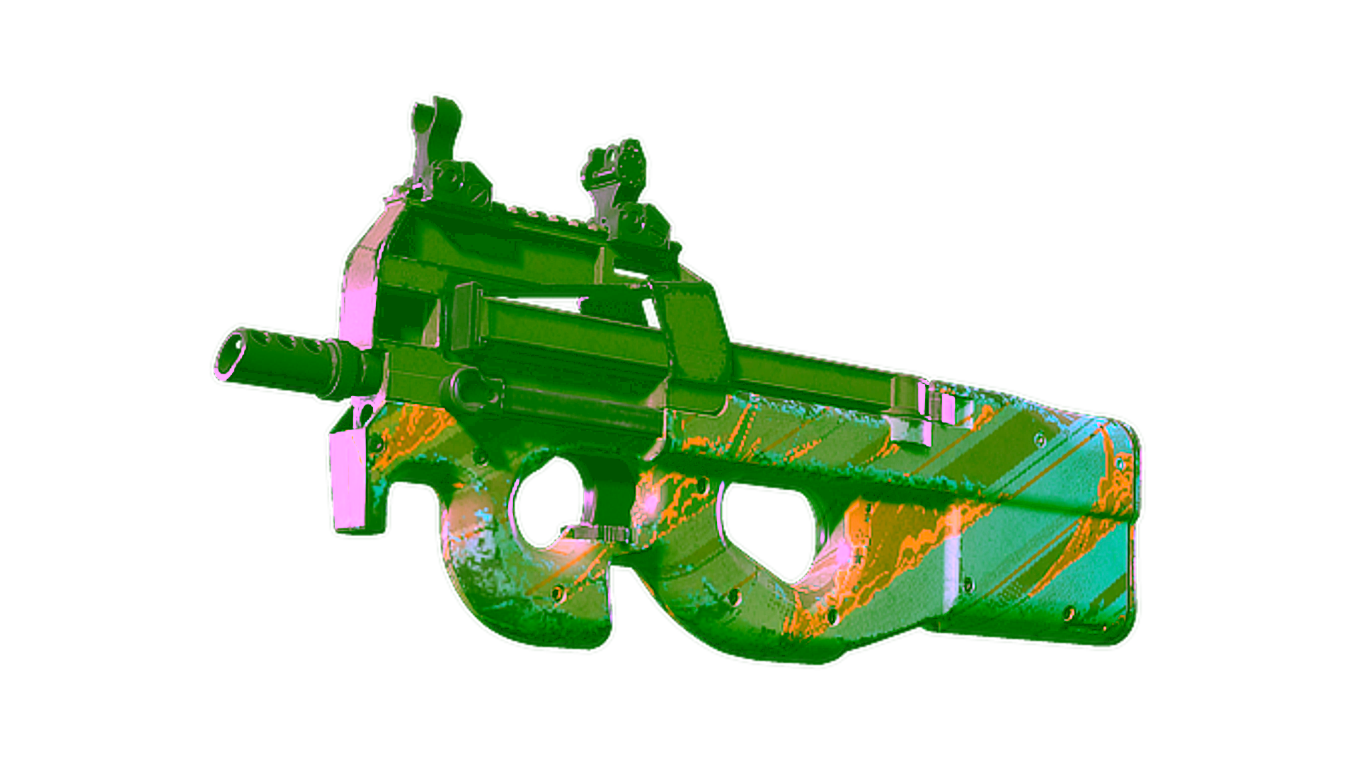 Display for P90 | Mustard Gas (Well-Worn)