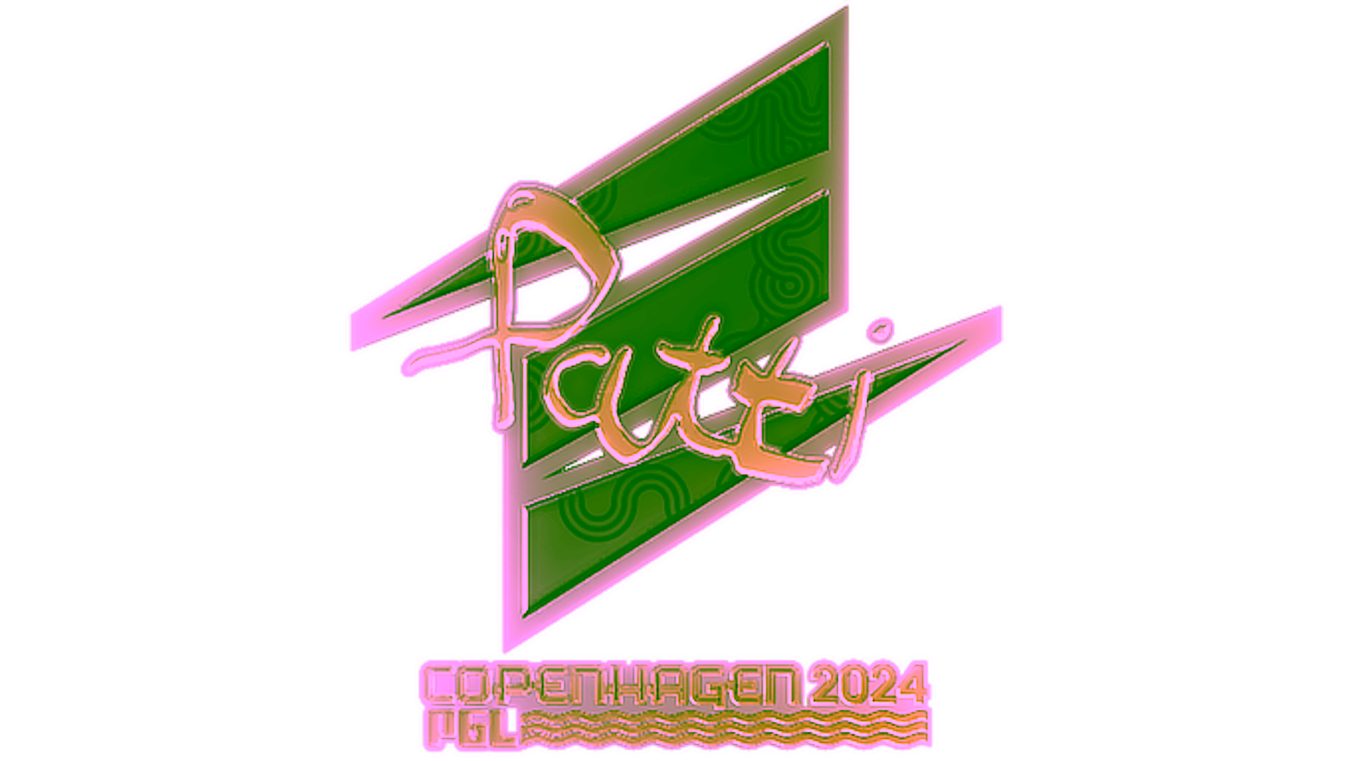 Display for Sticker | Patti (Gold) | Copenhagen 2024