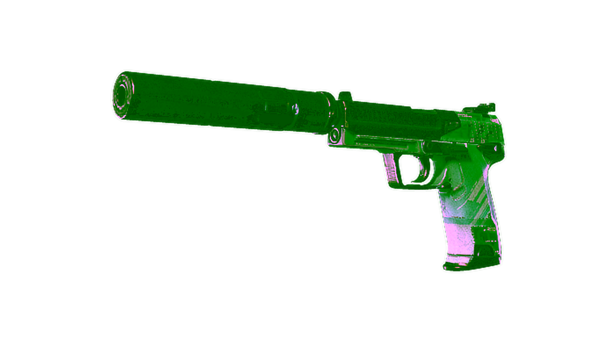 Display for USP-S | PC-GRN (Battle-Scarred)