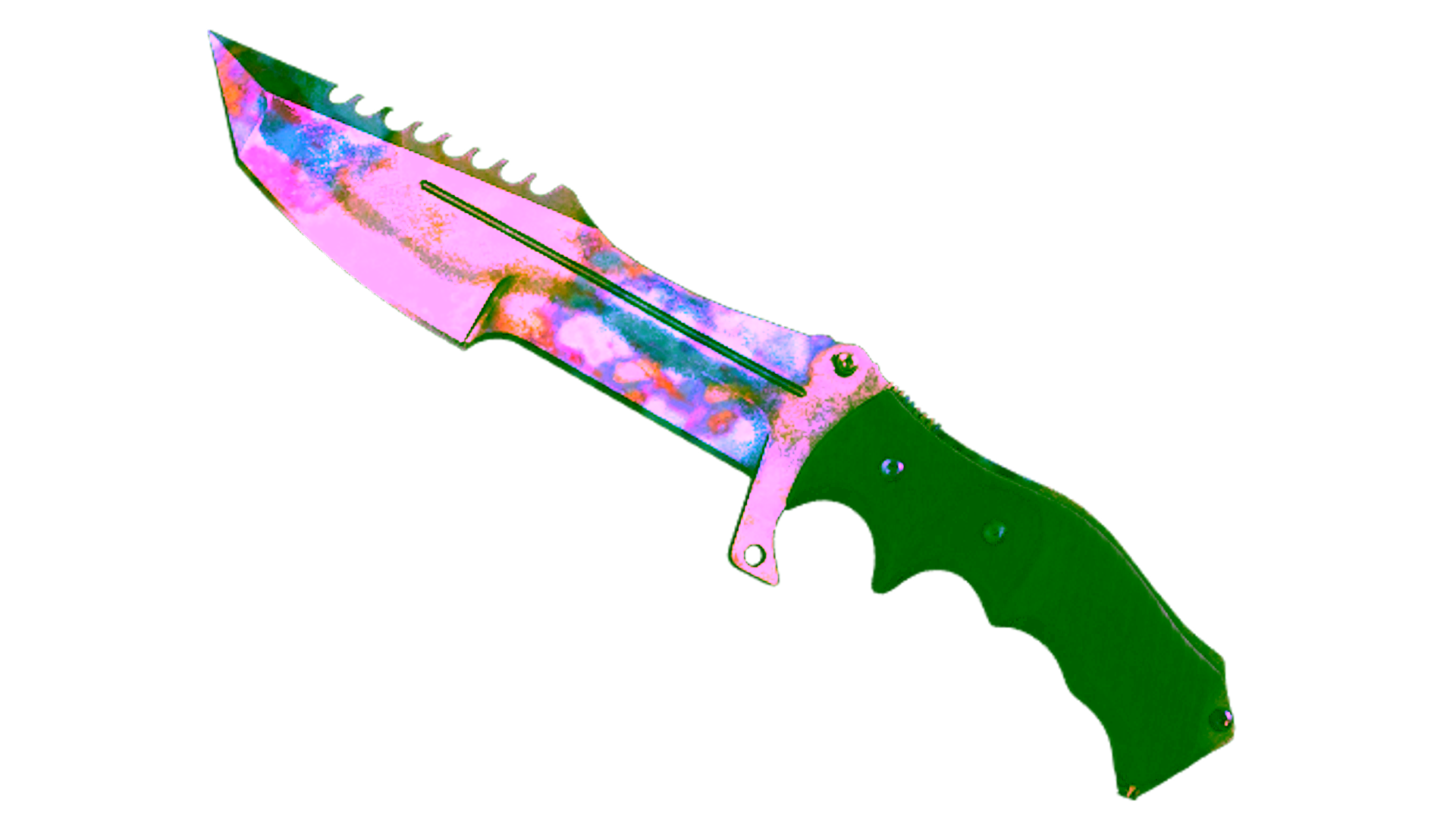 Display for ★ StatTrak™ Huntsman Knife | Case Hardened (Battle-Scarred)