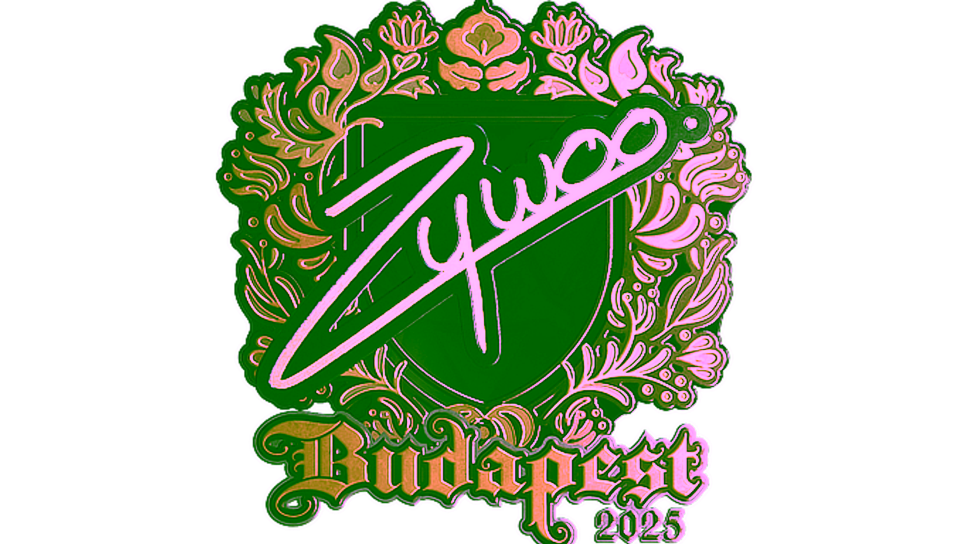 Display for Sticker | ZywOo (Gold) | Budapest 2025
