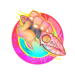 Sticker Skelly Stabby