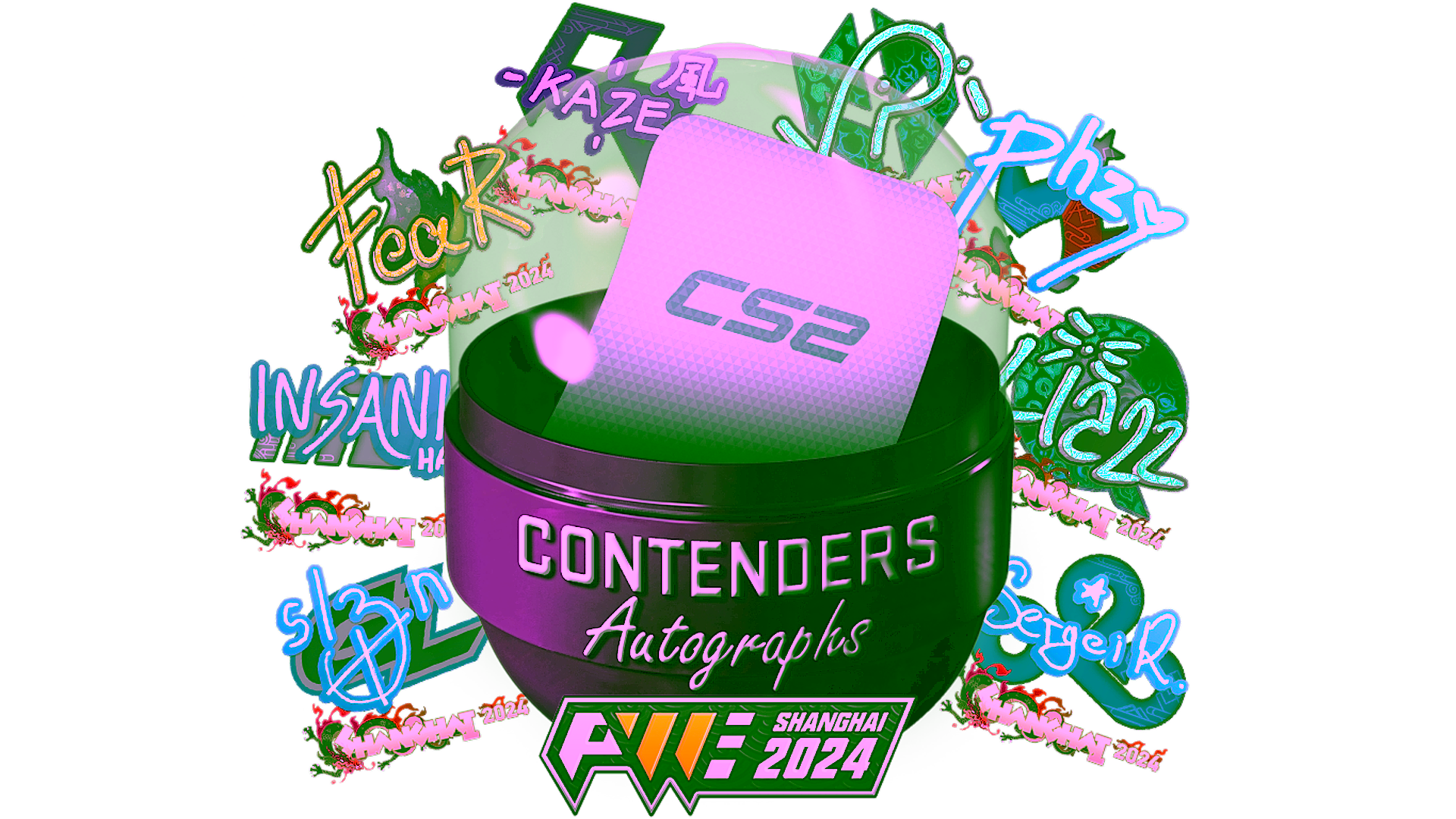 Display for Shanghai 2024 Contenders Autograph Capsule