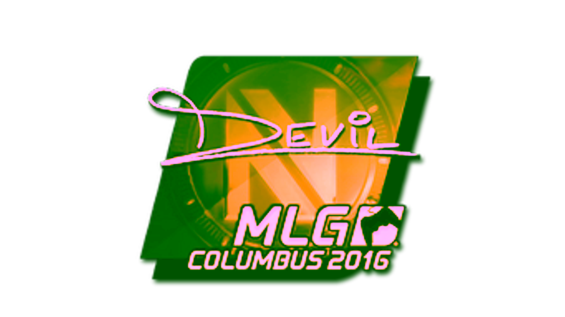 Visar för Sticker | DEVIL (Gold) | MLG Columbus 2016