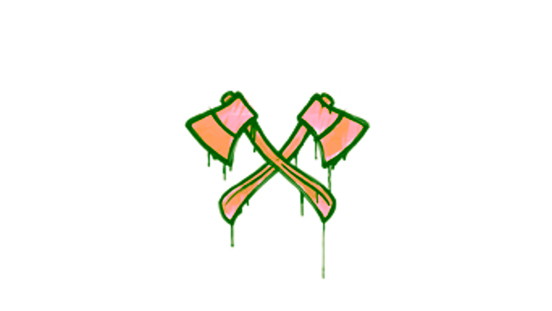 Display for Sealed Graffiti | X-Axes (Tracer Yellow)