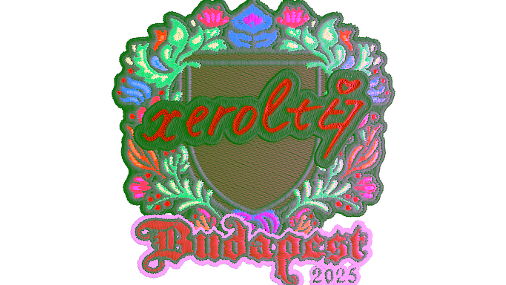 Visar för Sticker | xerolte (Embroidered) | Budapest 2025