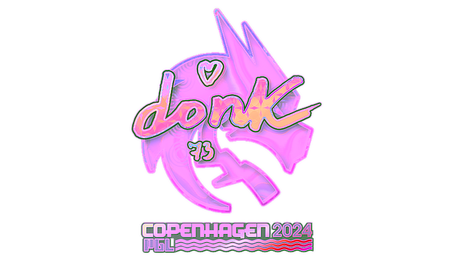 Visar för Sticker | donk (Holo) | Copenhagen 2024