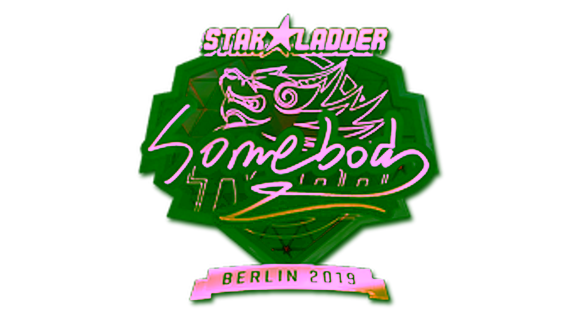 Display for Sticker | somebody (Gold) | Berlin 2019