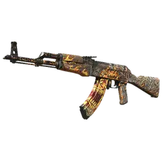 Obraz StatTrak™ AK-47 | Searing Rage (Well-Worn)