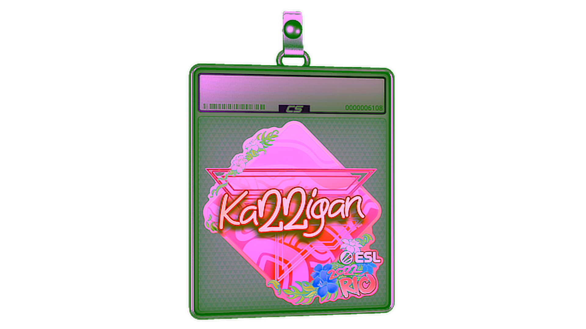 Display for Sticker Slab | karrigan (Holo) | Rio 2022