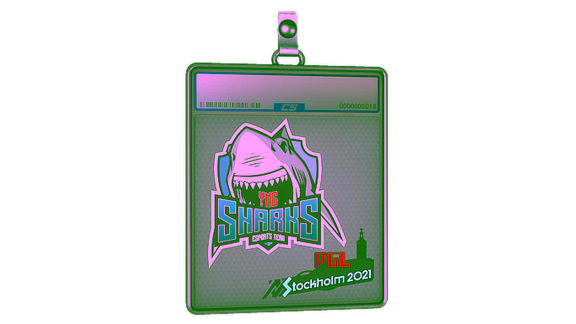 Display for Sticker Slab | Sharks Esports | Stockholm 2021