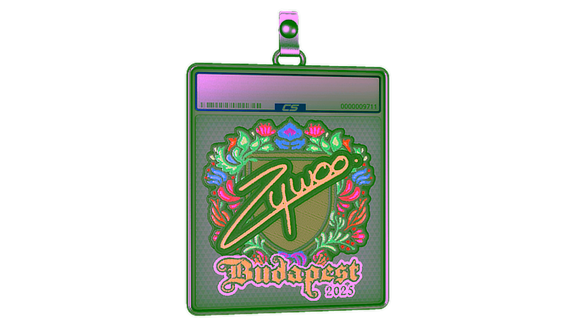 Display for Sticker Slab | ZywOo (Embroidered) | Budapest 2025