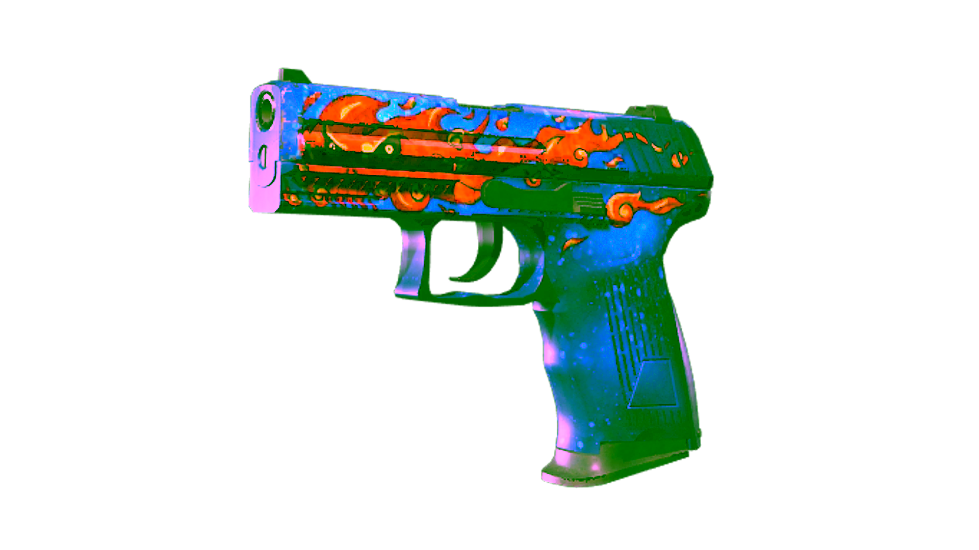 Дисплей для StatTrak™ P2000 | Fire Elemental (Well-Worn)
