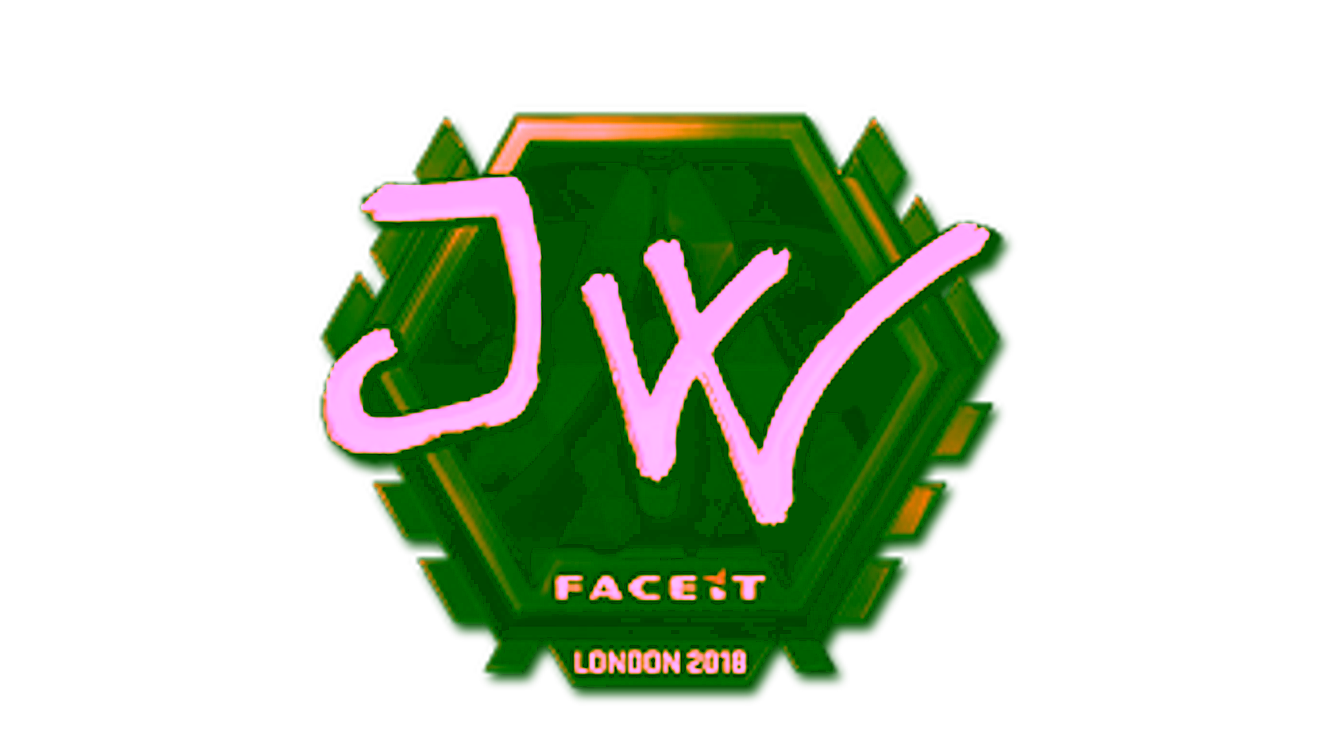 Display for Sticker | JW (Gold) | London 2018