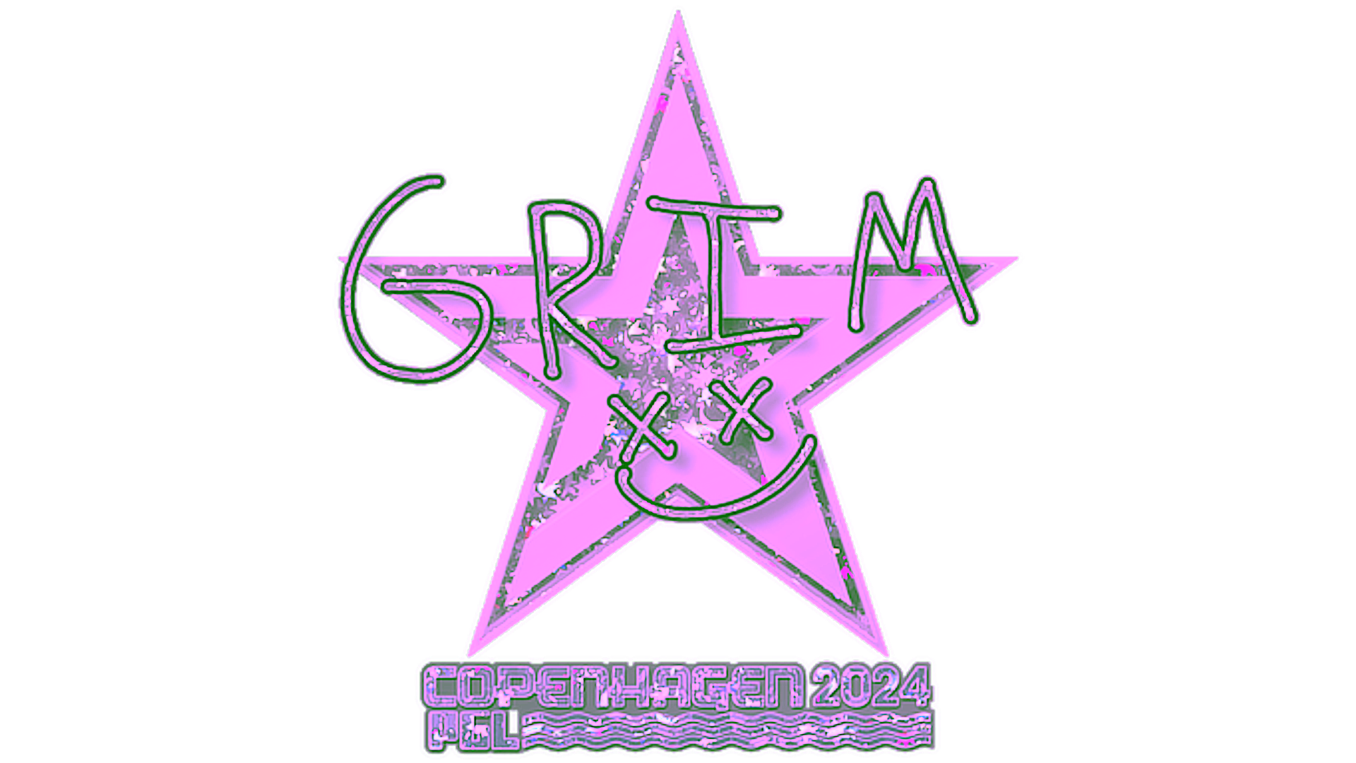 Display for Sticker | Grim (Glitter) | Copenhagen 2024