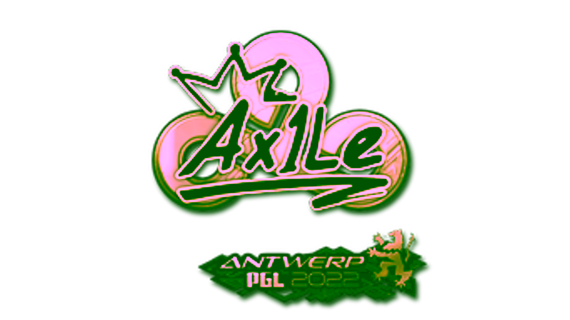 Display for Sticker | Ax1Le (Gold) | Antwerp 2022
