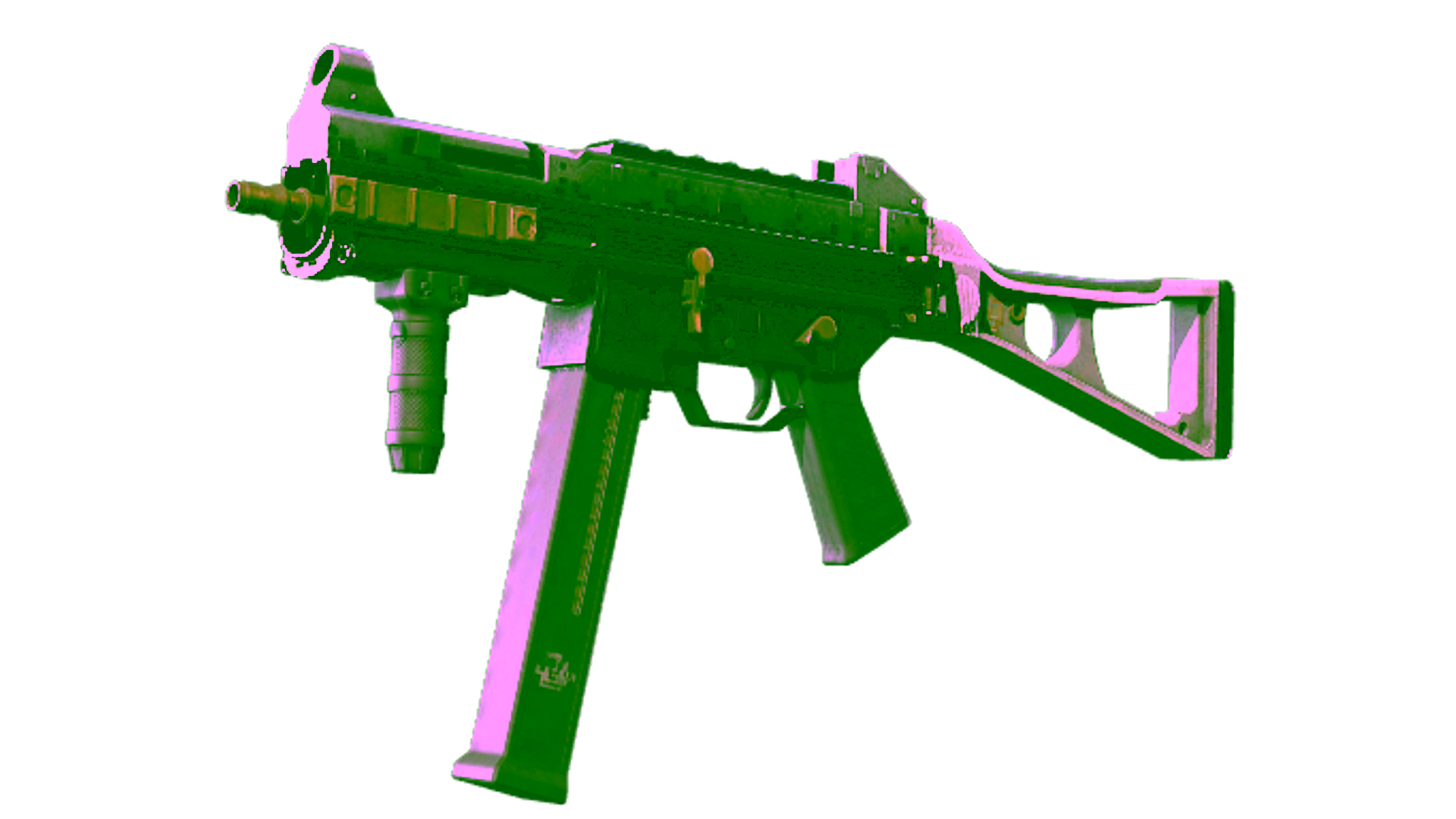 Exibição para StatTrak™ UMP-45 | Gold Bismuth (Well-Worn)