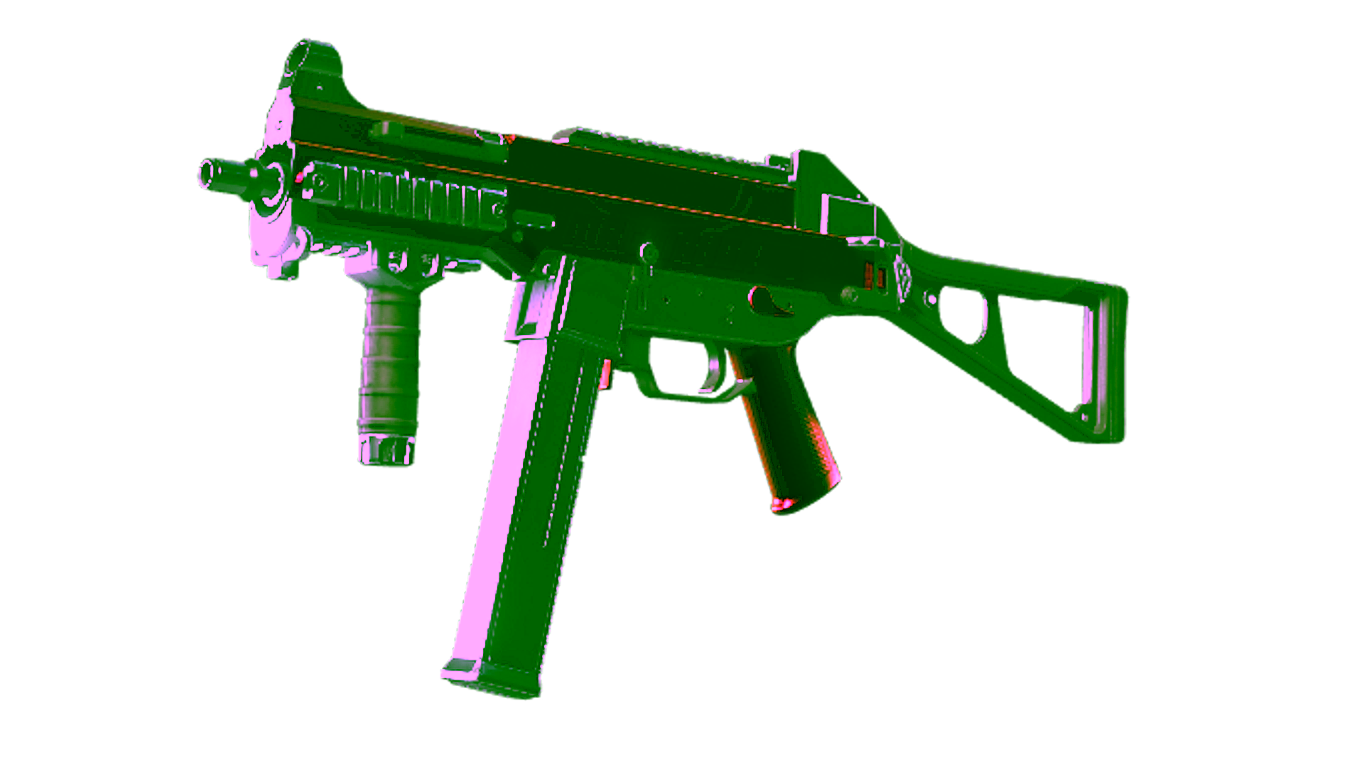 Display for Souvenir UMP-45 | Crimson Foil (Minimal Wear)
